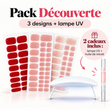 Pack Découverte — 3 designs + lampe UV