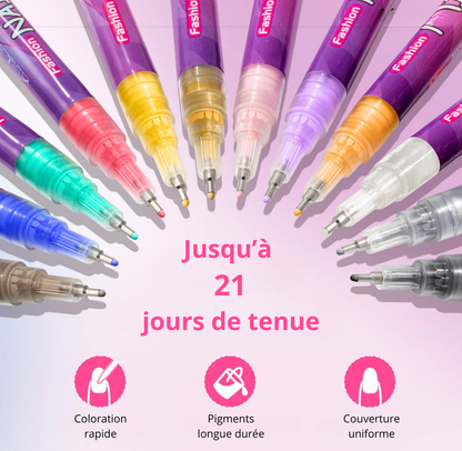 Coffret de 12 stylos nail art – vue 5